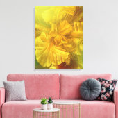 Iris inwendige schoonheid, warm geel tekencanvas a canvas afdruk (Insitu (Woonkamer))