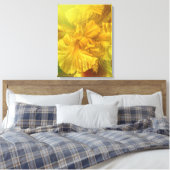 Iris inwendige schoonheid, warm geel tekencanvas a canvas afdruk (Insitu (Slaapkamer))