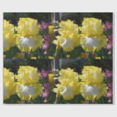 Iris iris bloemen Geel Witte bloemperen Cadeaupapier (Vlak)