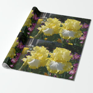 Iris iris bloemen Geel Witte bloemperen Cadeaupapier