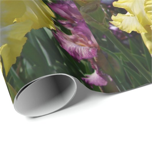 Iris iris bloemen Geel Witte bloemperen Cadeaupapier (Rol Hoek)