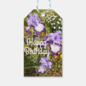 Iris Iriser Paarse Flower Floral Lavender Cadeaulabel (Voorkant)