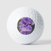 Iris Iriser Paarse Flower Floral Lavender Golfballen (Voorkant)