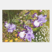 Iris Iriser Paarse Flower Floral Lavender Inpakpapier Vel (Voorkant 2)