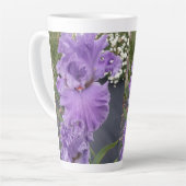 Iris Iriser Paarse Flower Floral Lavender Latte Mok (Linkerhoek)