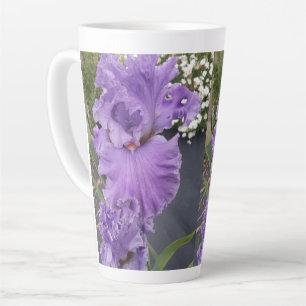 Iris Iriser Paarse Flower Floral Lavender Latte Mok