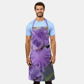 Iris Iriser Paarse Flower Floral Lavender Schort (Gedragen)