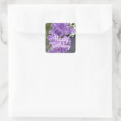 Iris Iriser Paarse Flower Floral Lavender Vierkante Sticker (Tas)
