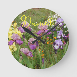 Iris irises bloemenbloemen Cottage Garden Verjaard Ronde Klok
