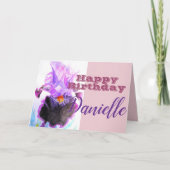 Iris Irises Flower Happy Birthday Womans Name Card Kaart (Voorkant)