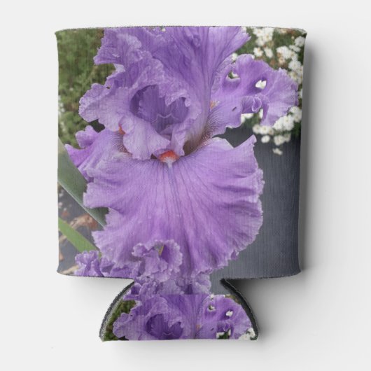 Iris Irises Paars Flower Floral Lavender Poster Blikjeskoeler (Voorkant)