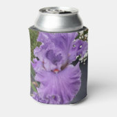 Iris Irises Paars Flower Floral Lavender Poster Blikjeskoeler (Blikje Achterkant)