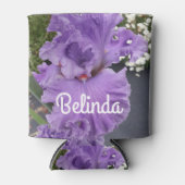 Iris Irises Paars Flower Floral Lavender Poster C Blikjeskoeler (Voorkant)