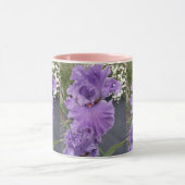 Iris Irises Paarse Flower Floral Lavender Mok (Midden)