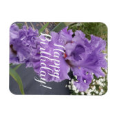 Iris Irisis Paars Flower Floral Birthday Kaart Magneet (Horizontaal)