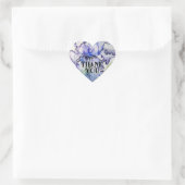 Iris Irissen Bloem Blauw Waterkleur Dank u Hart Sticker (Tas)