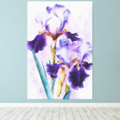 *~* Iris Irissen Bloemen Artsy Schilderen AP84 Canvas Afdruk (Insitu (Houten vloer))