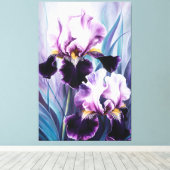 *~* Iris Irissen Bloemen Schilderen AP84 Canvas Afdruk (Insitu (Houten vloer))