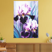 *~* Iris Irissen Bloemen Schilderen AP84 Canvas Afdruk (Insitu (Woonkamer))
