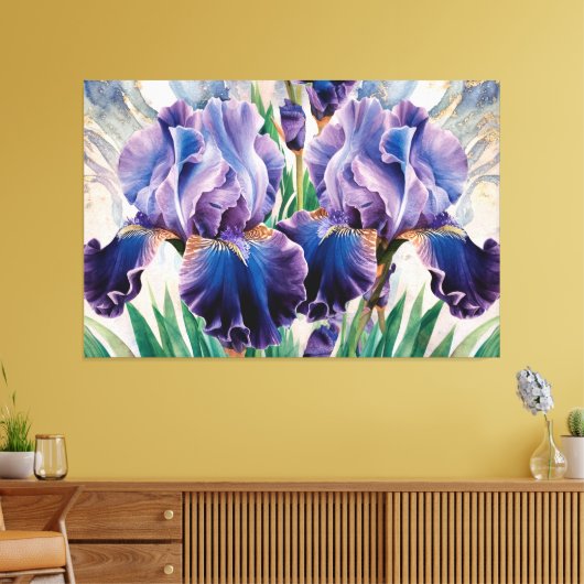 *~* IRIS Irissen Bloemen TV2 Canvas Print (Insitu (Woonkamer))