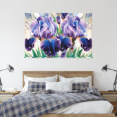 *~* IRIS Irissen Bloemen TV2 Canvas Print (Insitu (Slaapkamer))