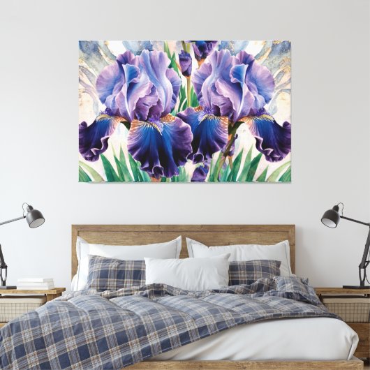 *~* IRIS Irissen Bloemen TV2 Canvas Print (Insitu (Slaapkamer))