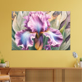 *~* IRIS Irissen  Bloemen TV2 ROZE Canvas Afdruk (Insitu (Woonkamer))