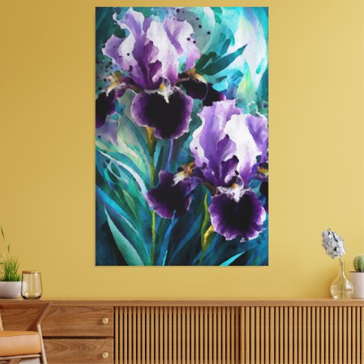 *~* Iris Irissen Bloemenkunst Schilderij AP84 Canvas Afdruk (Insitu (Woonkamer))