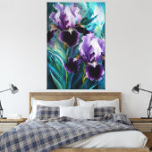 *~* Iris Irissen Bloemenkunst Schilderij AP84 Canvas Afdruk (Insitu (Slaapkamer))