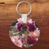 Iris Irissen Maroon Roze Bloem Bloemen Vrouwen Naa Sleutelhanger (Achterkant)
