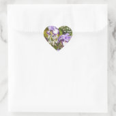 Iris Irissen Paarse Bloem Bloemen Lavendel Liefde Hart Sticker (Tas)