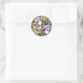 Iris Irissen Paarse Bloem Bloemen Lavendel Liefde Ronde Sticker (Tas)