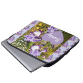 Iris Irissen Paarse Bloem Verjaardag Meisjes Naam Laptop Sleeve (Voorkant onderkant)