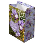 Iris Irissen Paarse Bloem Verjaardag Meisjes Naam Medium Cadeauzakje (Voorkant Gekanteld)