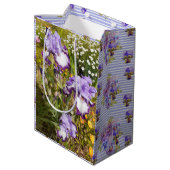 Iris Irissen Paarse Bloem Verjaardag Meisjes Naam Medium Cadeauzakje (Achterkant Gekanteld)