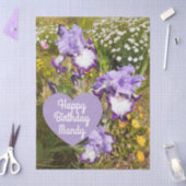 Iris Irissen Paarse Bloem Verjaardag Meisjes Naam Tissuepapier (Craft)