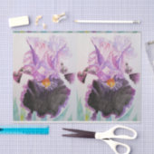 Iris Irissen Paarse Waterverf Bloembloem Tissuepapier (Craft)