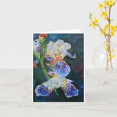 Iris is een schilderij van Timothy Orikri. Kaart (Gele Bloem)