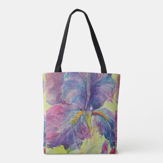 Iris is in cache gezet tote bag (Achterkant)