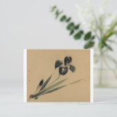 Iris Japans Ukiyo-e Art Briefkaart (Staand voorkant)