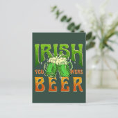 IRIS JE WAS BIER GRAPPIG DRINKEN IERLAND BRIEFKAART (Staand voorkant)