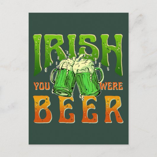 IRIS JE WAS BIER GRAPPIG DRINKEN IERLAND BRIEFKAART (Voorkant)
