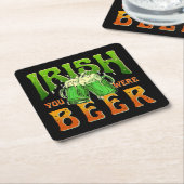 IRIS JE WAS BIER GRAPPIG DRINKEN IERLAND KARTONNEN ONDERZETTERS (Schuin)