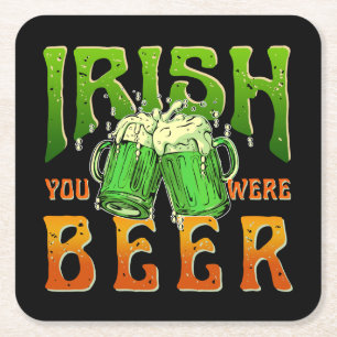 IRIS JE WAS BIER GRAPPIG DRINKEN IERLAND KARTONNEN ONDERZETTERS