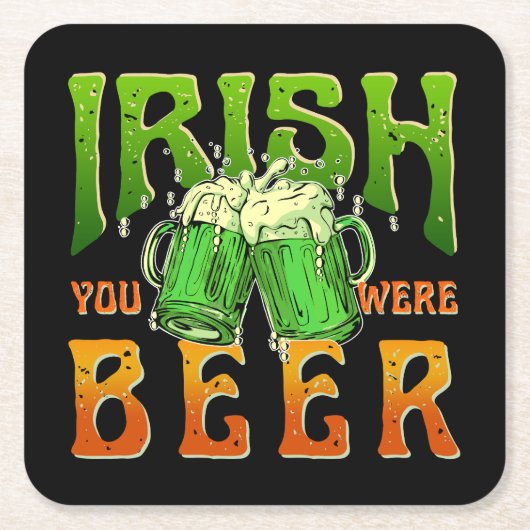 IRIS JE WAS BIER GRAPPIG DRINKEN IERLAND KARTONNEN ONDERZETTERS (Voorkant)