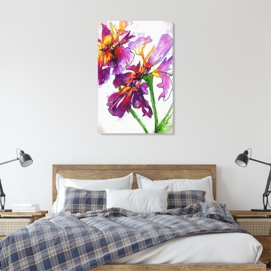 Iris je was hier canvas afdruk (Insitu (Slaapkamer))