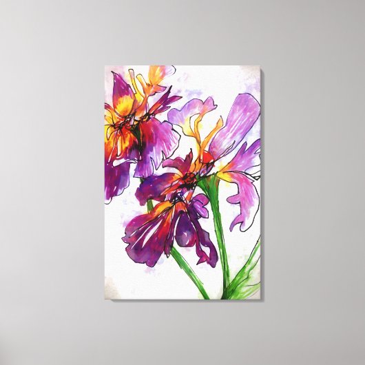 Iris je was hier canvas afdruk (Voorkant)