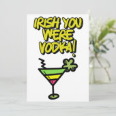 IRIS Je Was Vodka Grappige St. Patrick's Dag Meme  Feestdagenkaart (Staand voorkant)