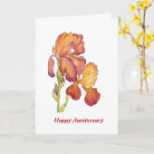 Iris Jubileum Kaart (Gele Bloem)