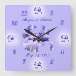 Iris Jubileum-klok - aanpassen en personaliseren Vierkante Klok